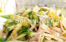 Salāti ar augu eļļu - piecas labākās receptes